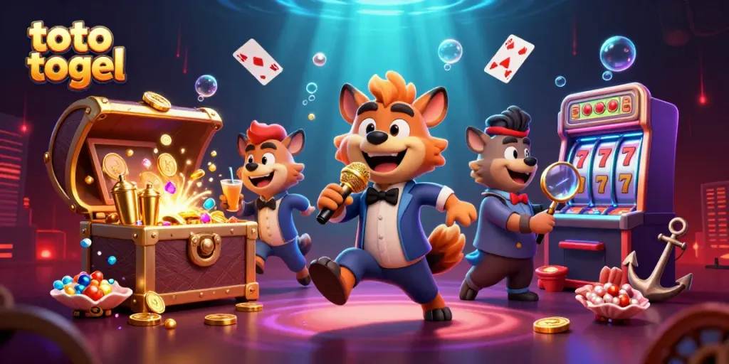Toto togel memberikan keseruan di kasino dengan hyena lucu dan mesin slot berkilau.