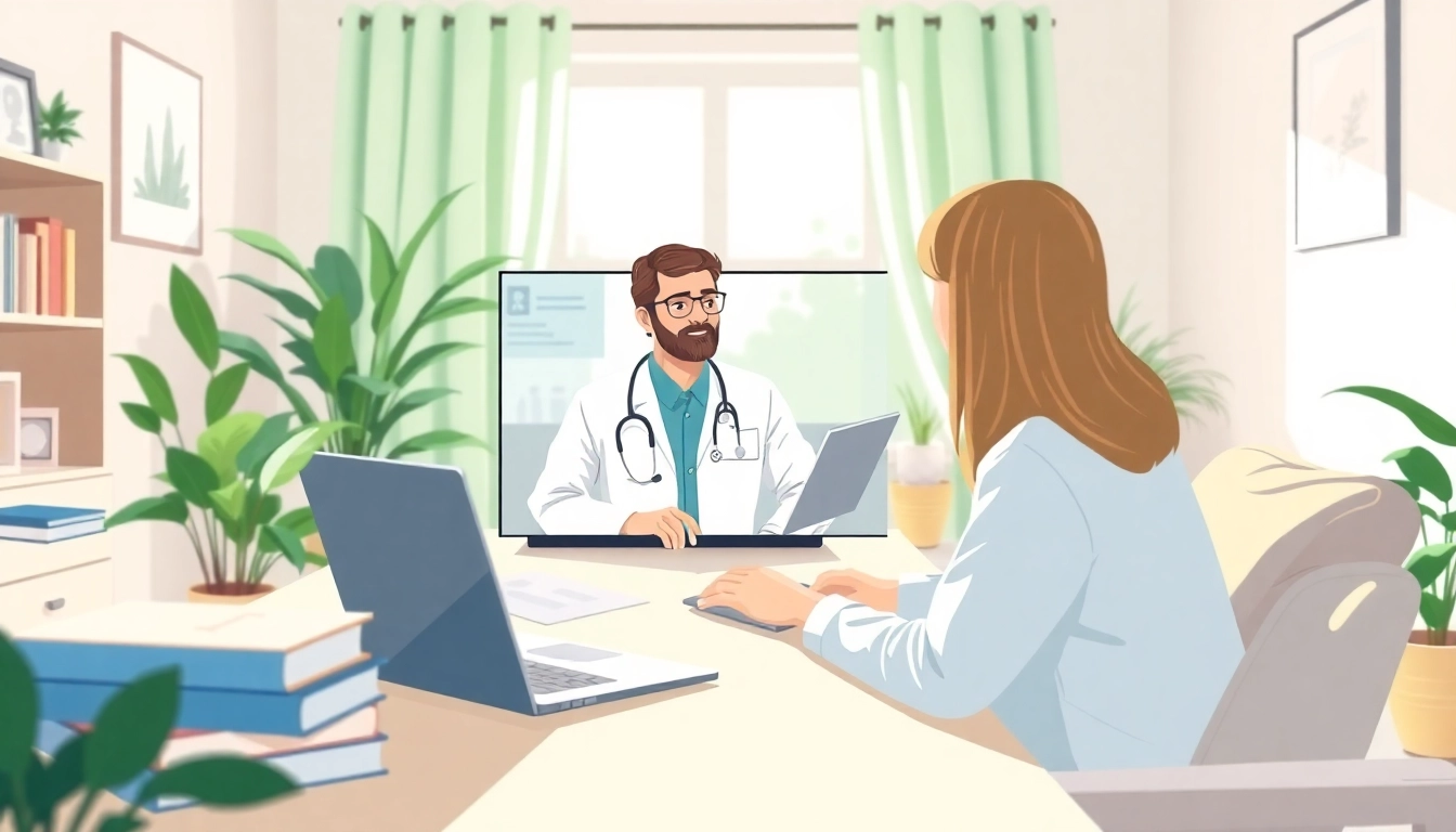 Engaging session with a virtual doctor for minor illnesses, showcasing a home consultation.
