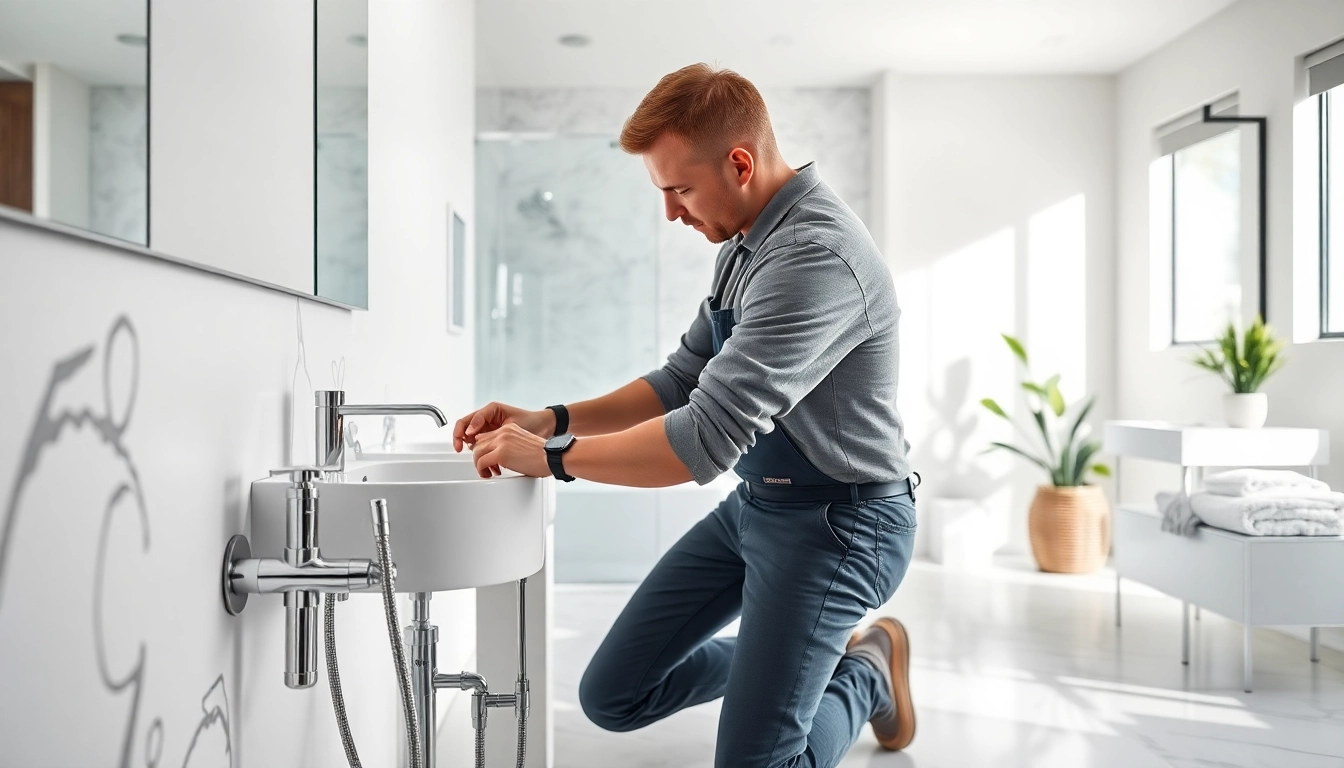 sonni sanitär GmbH installs elegant bathroom fixtures in a beautiful home setting.