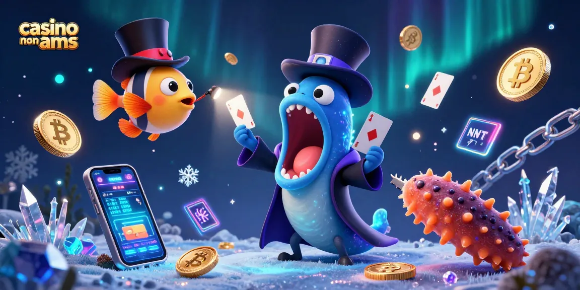 Giocati nel casino non AAMS con un'illustrazione 3D vivace di creature marine che si esibiscono in un atto magico.