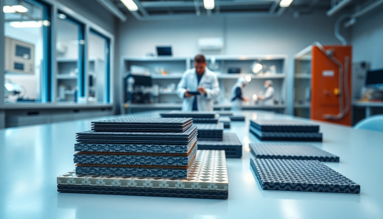 Engineered Composites displayed in a modern lab showcasing advanced materials and innovative features.