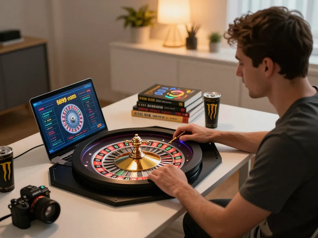 Player enjoying live roulette on 5699 com, showcasing immersive online gambling experience.