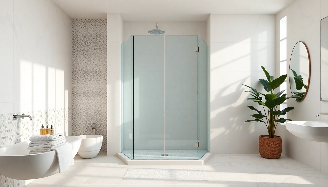 Experience elegant showers in a modern bathroom setting, featuring sleek design, natural light, and serene decor.