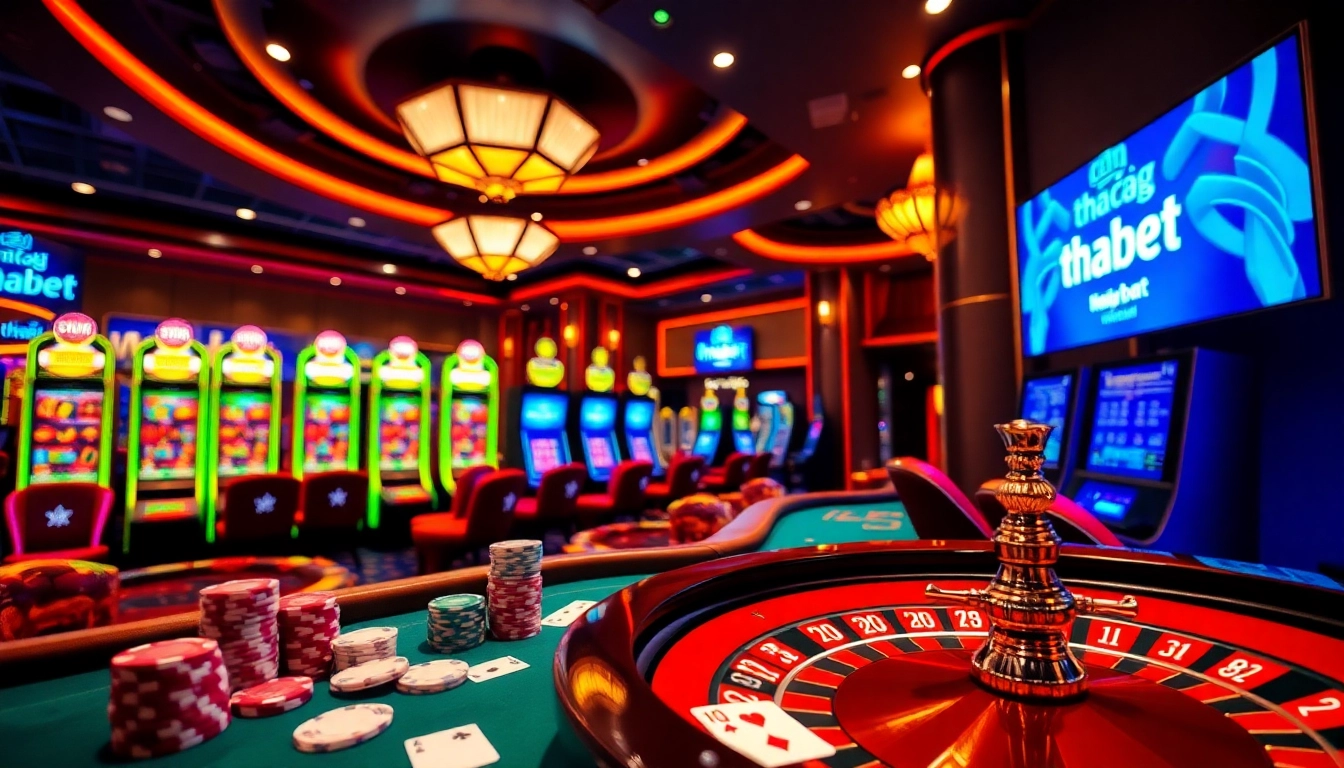 Experience high-stakes action at nhà cái thabet casino with vibrant tables and engaging gameplay.