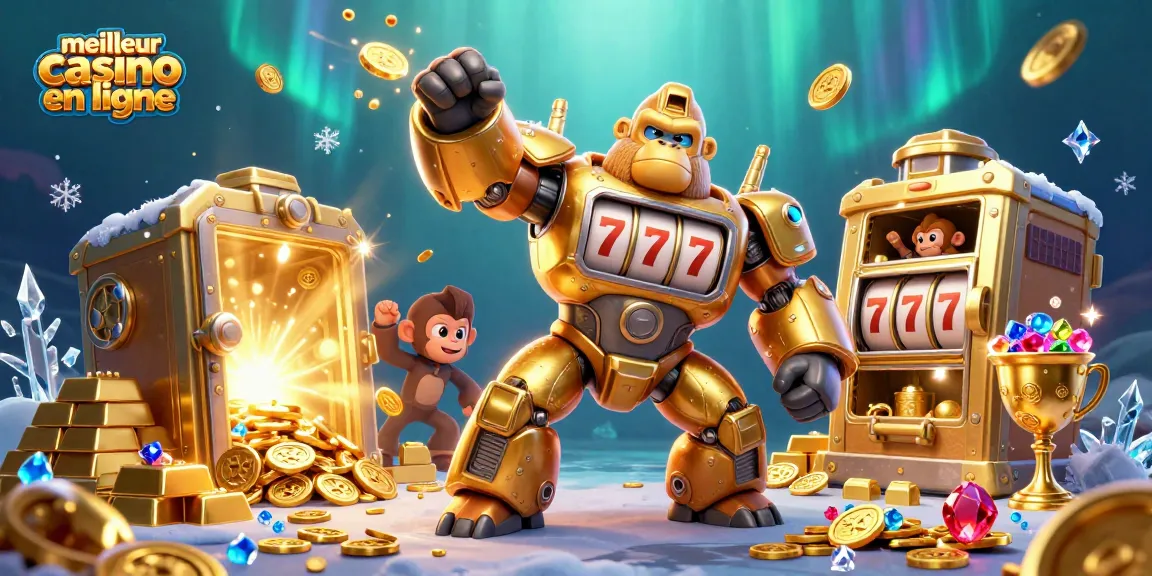 Découvrez le meilleur casino en ligne avec un gorille mech doré et des jackpots éclatants.