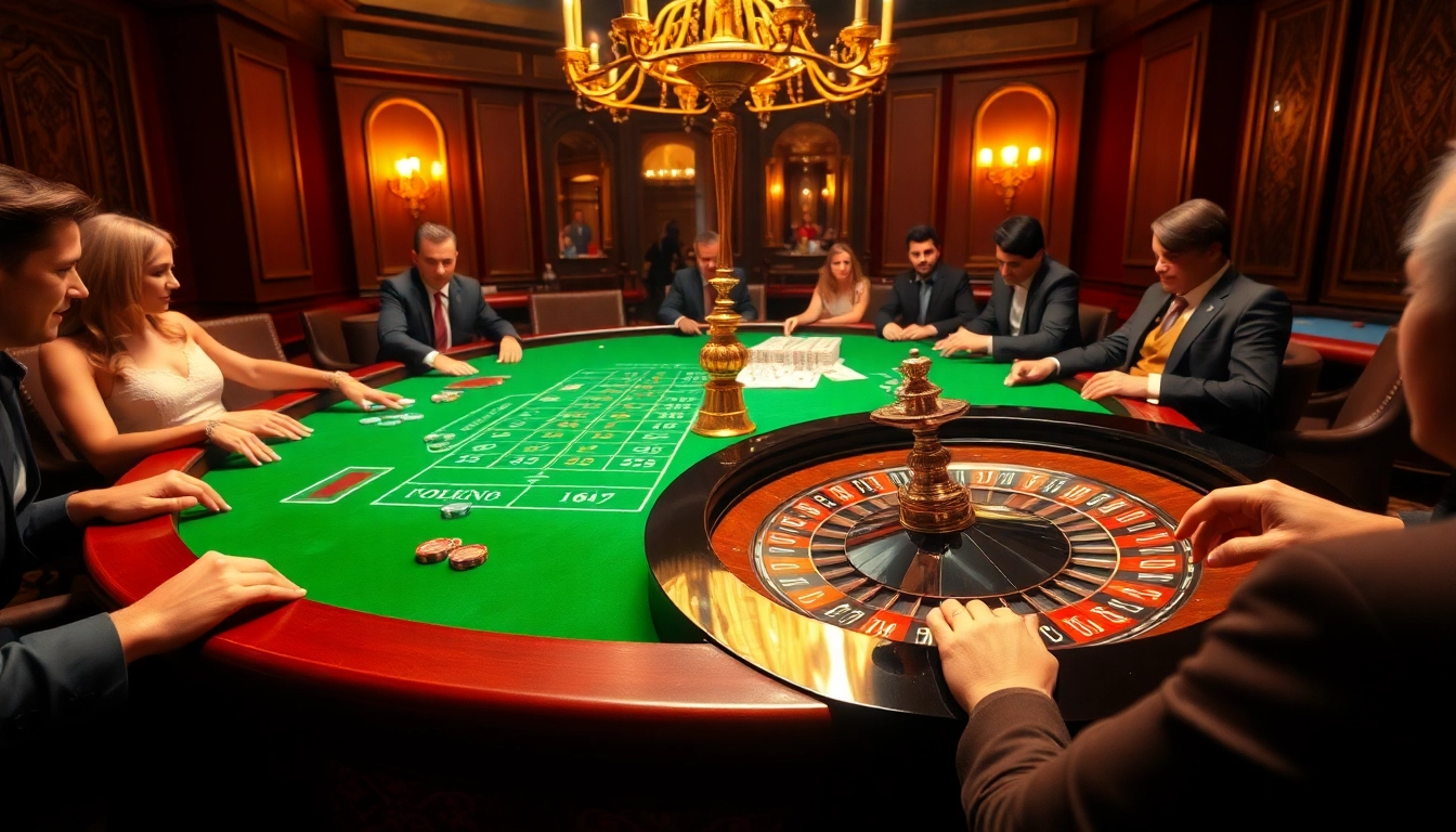 Découvrez l'excitation du casino en ligne avec une roulette vibrante, des jetons de poker et des paris stratégiques.