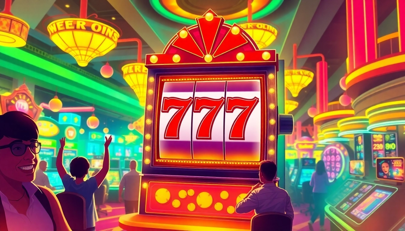 Mainkan slot777 di kasino dengan suasana meriah dan penuh kemenangan.