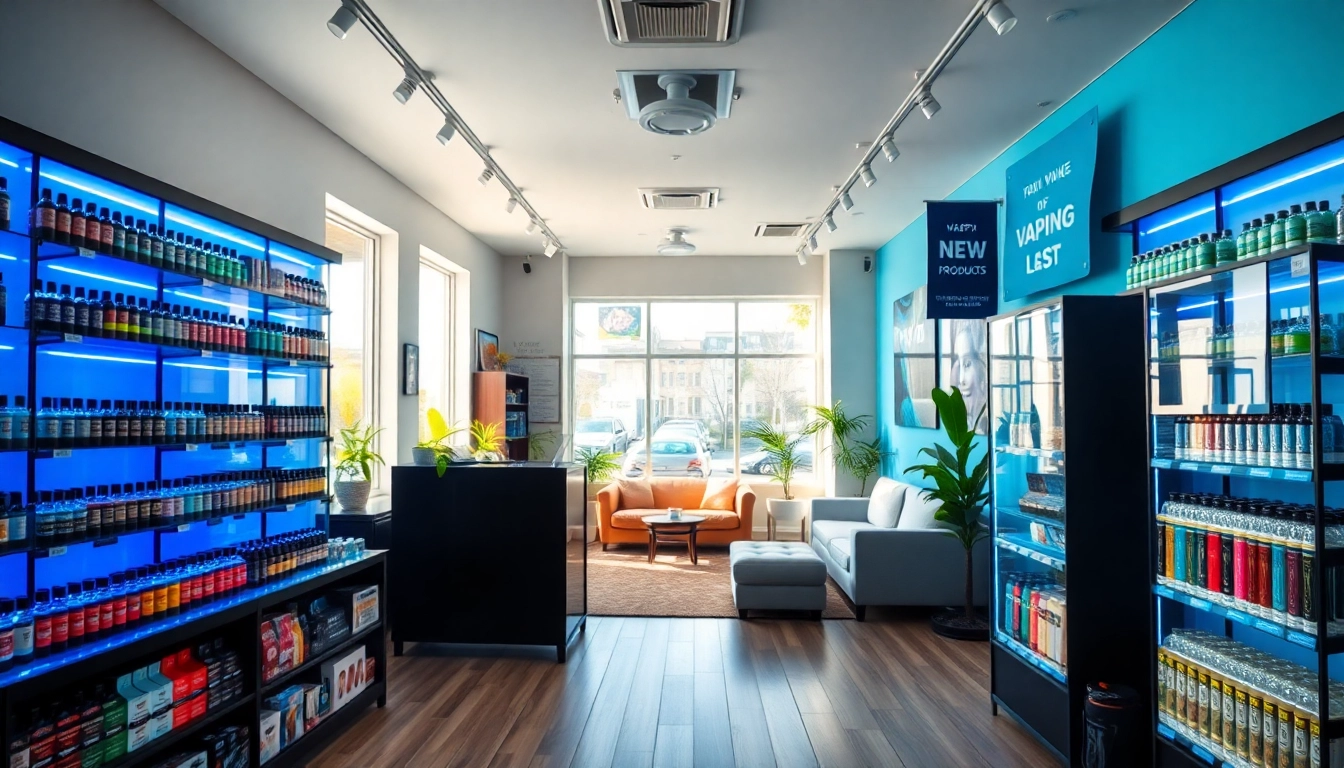 Showcasing Belizer real estate through an inviting vape shop interior with vibrant displays.