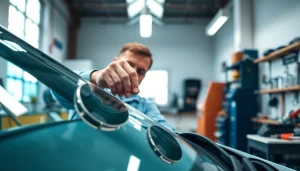 Auto glass repair at crystalautoglass.pro showcasing technician's expertise.