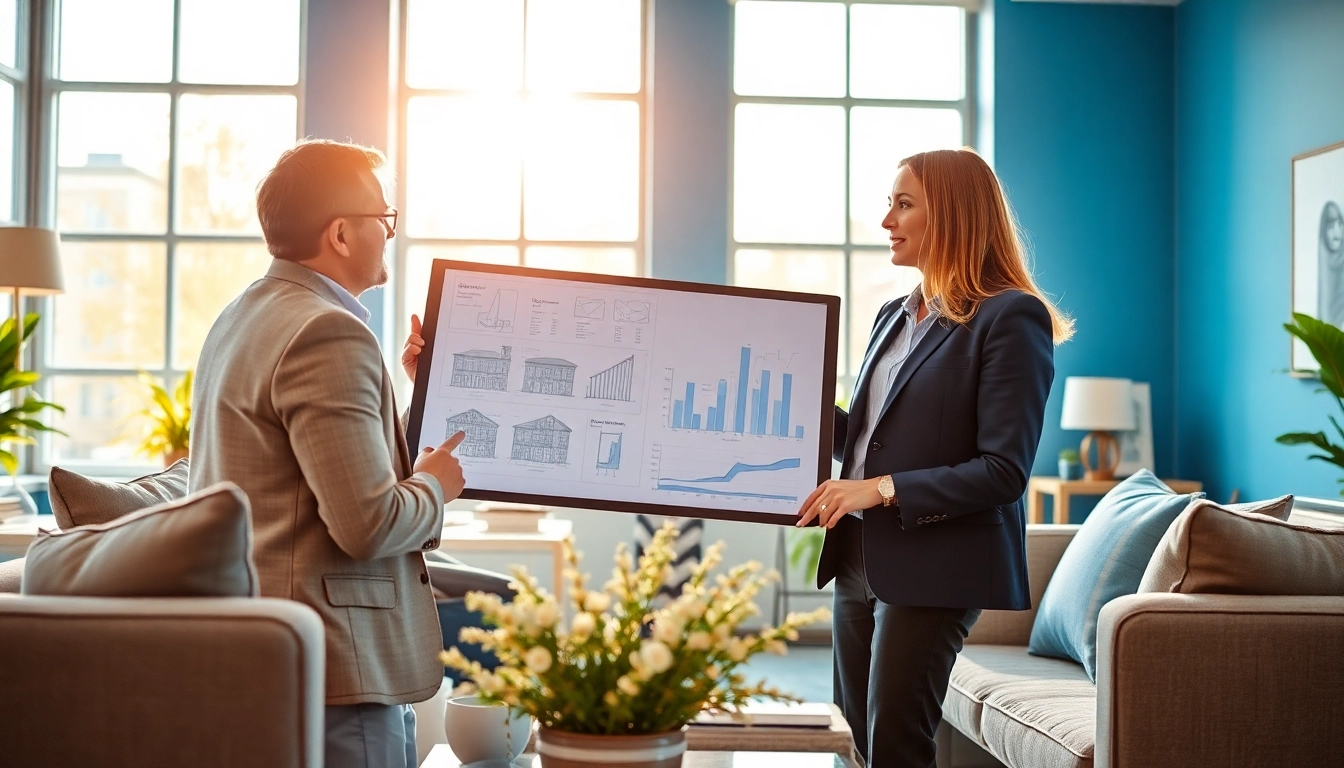 Beratung durch https://frankfurt-bester-immobilienmakler.de in modernem, lichtdurchflutetem Büro.