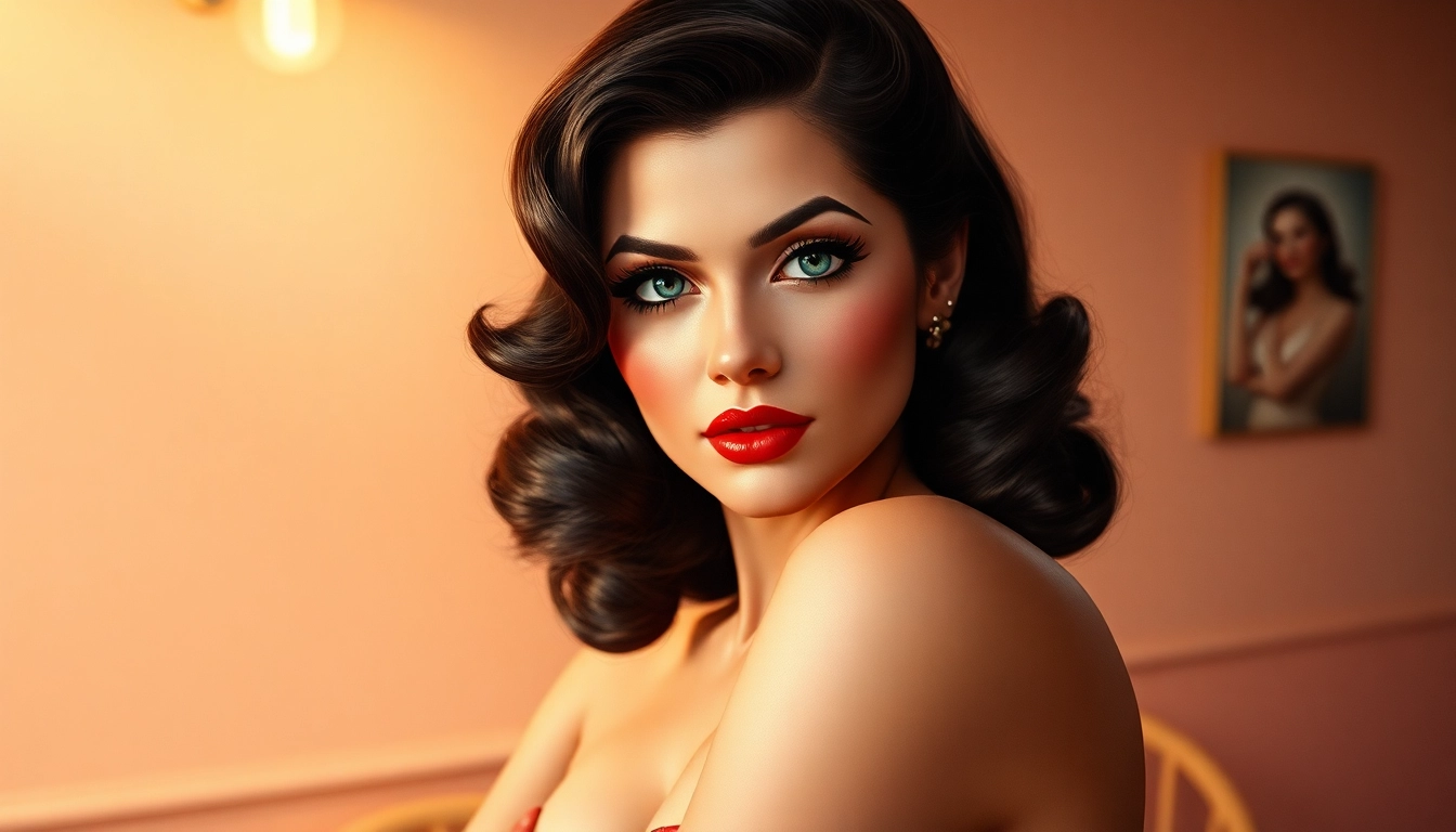 View the beautifully crafted vintage pin-up inspired by the style from https://www.esquirevargas.com, showcasing elegance and nostalgia.