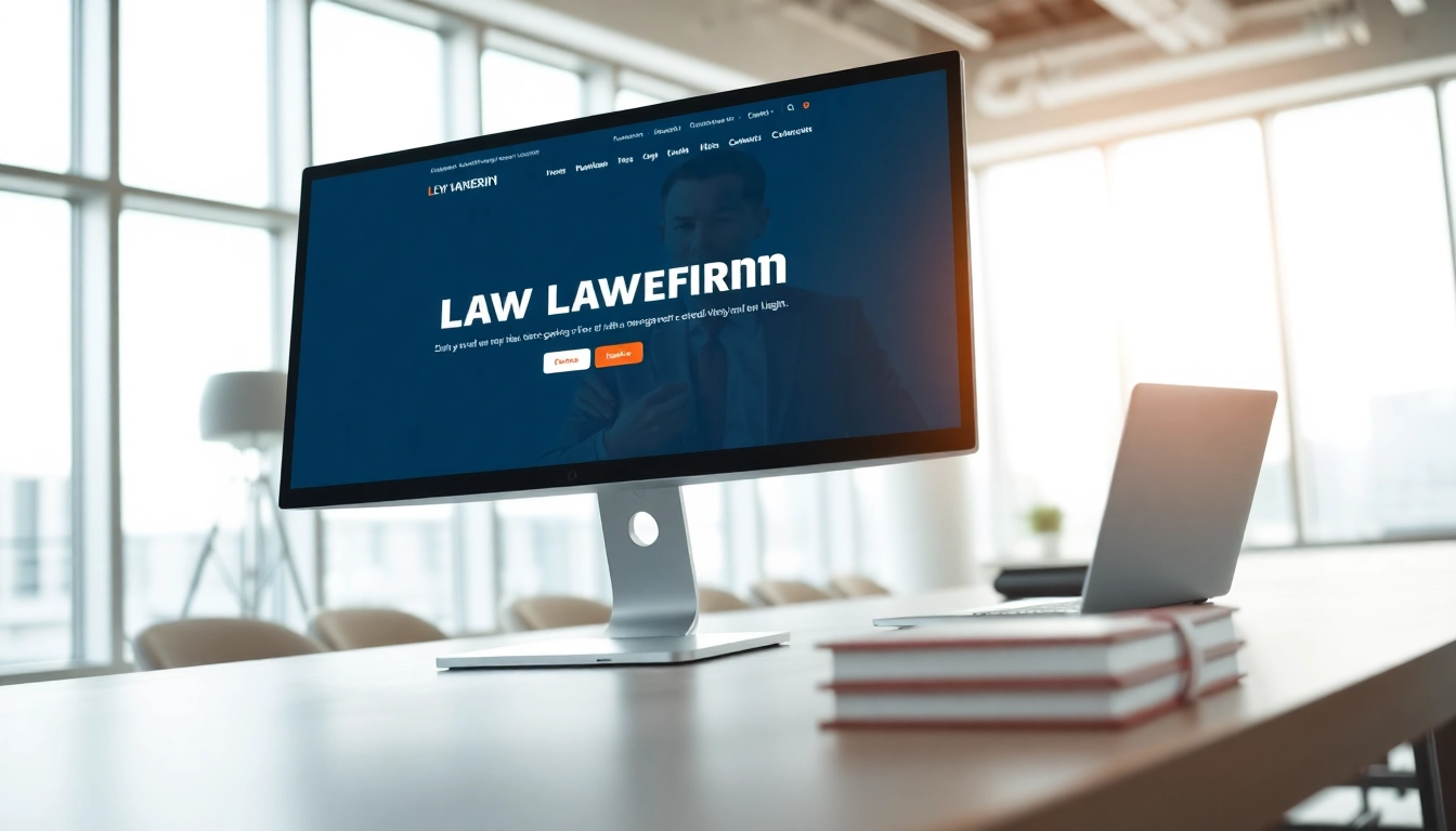 View a professional law firm website design on a monitor at https://www.lawfirmswebsitedesign.com