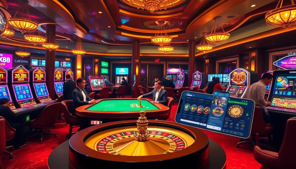 Experience the thrill of gambling at https://xx88.pizza/ with a vibrant casino scene featuring poker, roulette, and slot machines.