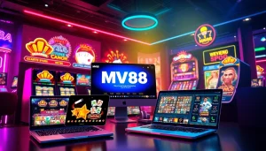 Engaging depiction of MV88 game interface highlighting various online gaming elements.