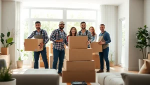 Toronto moving services by professional movers organizing a home transition.