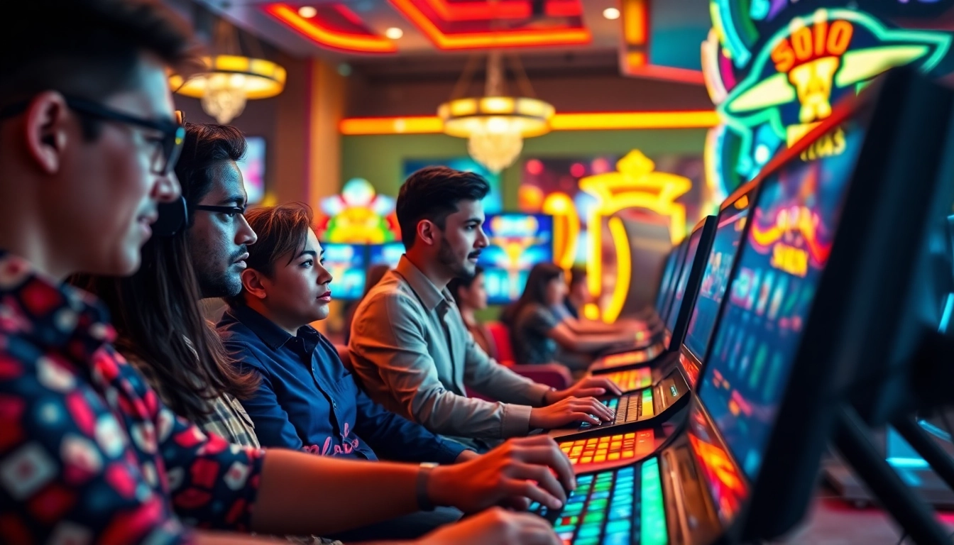 Menang di slot gacor dengan para pemain bersemangat dalam aksi permainan slot online.