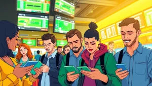 Engaging scene highlighting the best sports betting sites for Mexico with diverse individuals placing bets.