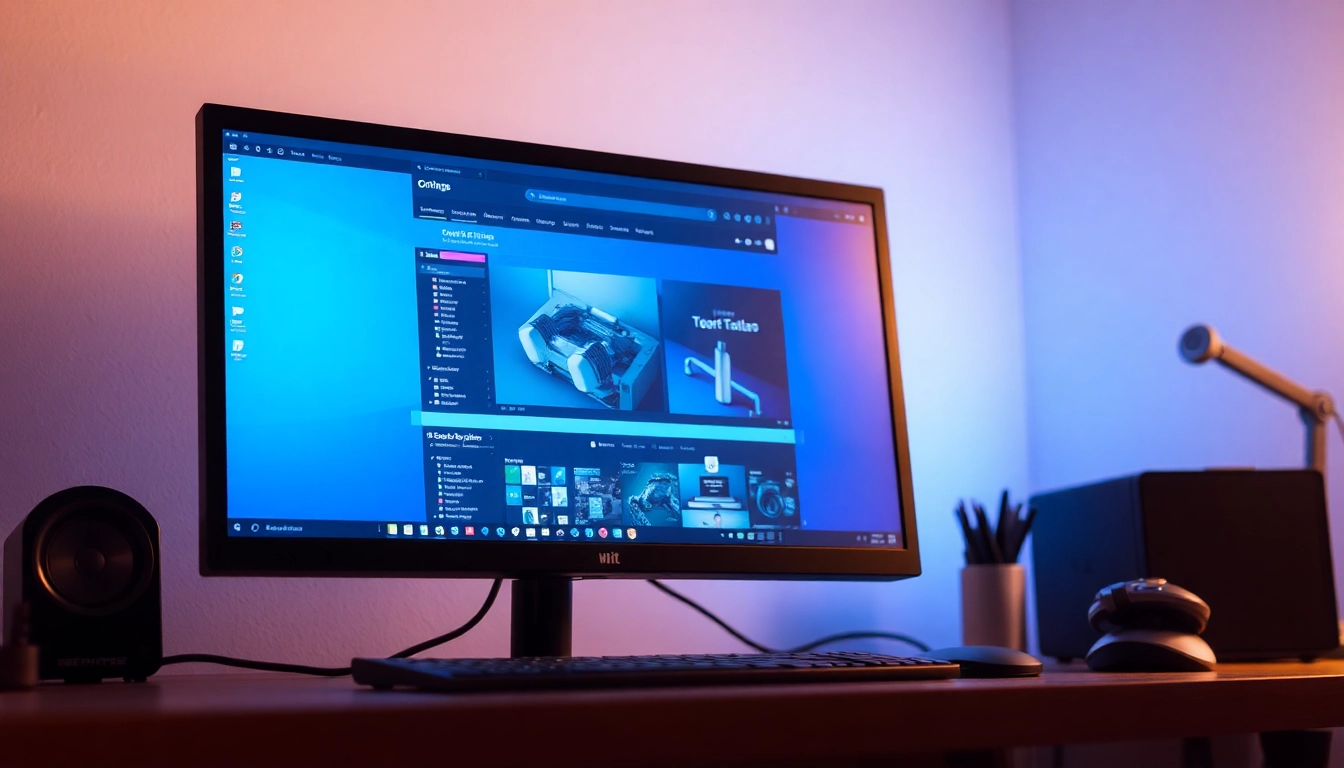 Desenvolvimento de Sites com foco em design moderno e funcionalidade em ambiente tecnológico.