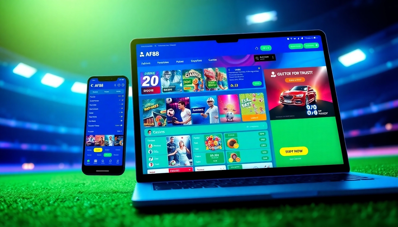 Experience the reliable online betting platform AF88 with vibrant visuals and user-friendly interface.