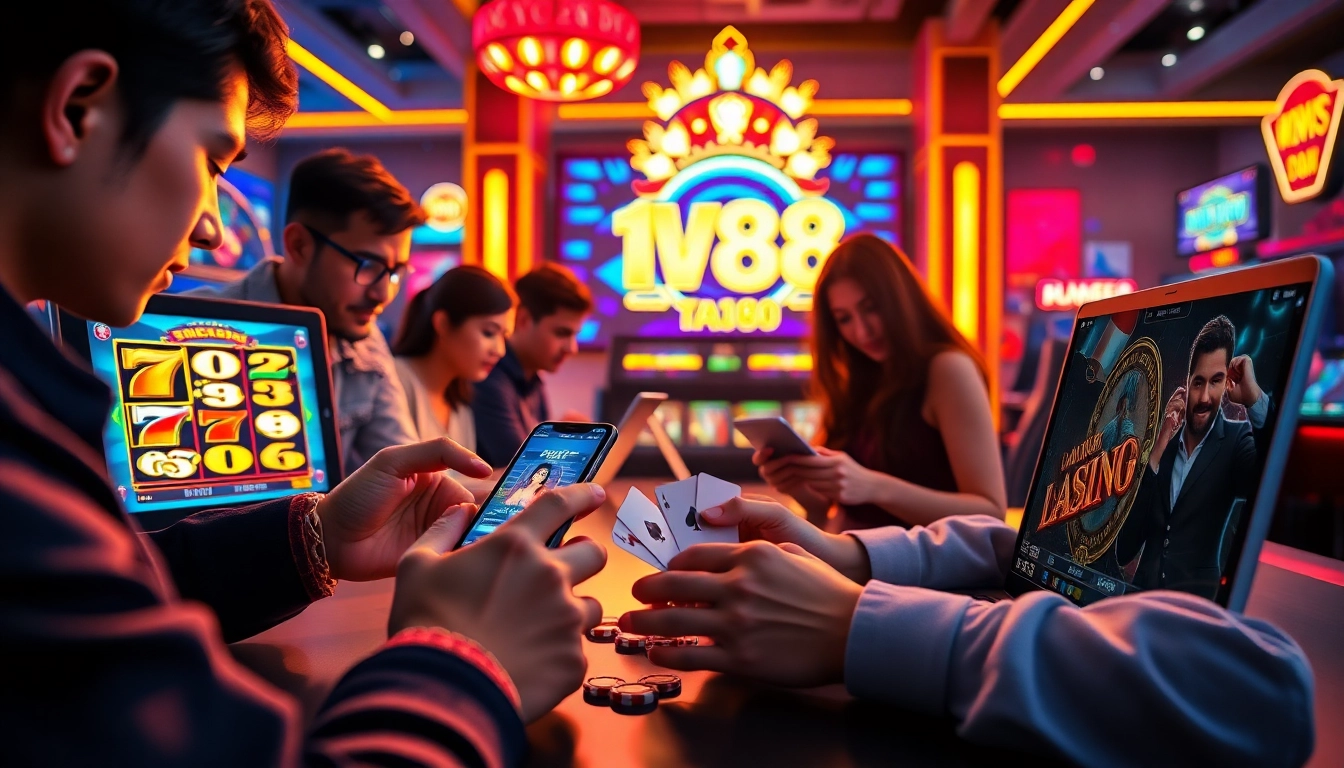 Experience the thrill of the MV88 game with dynamic online gaming visuals and engaging interactions.