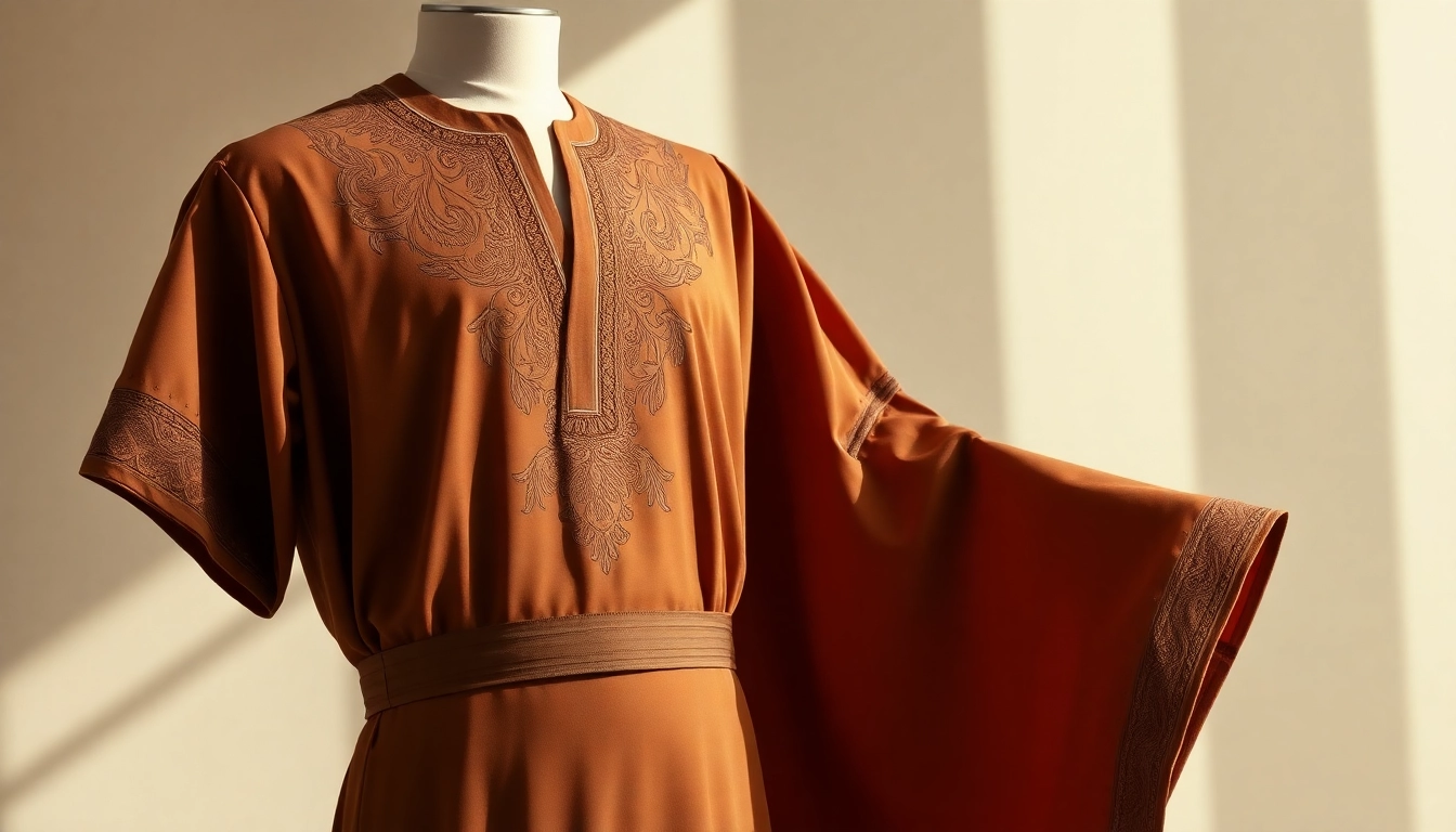 Discover Jabba's premium thobe showcasing intricate craftsmanship and luxurious texture for discerning wearers.