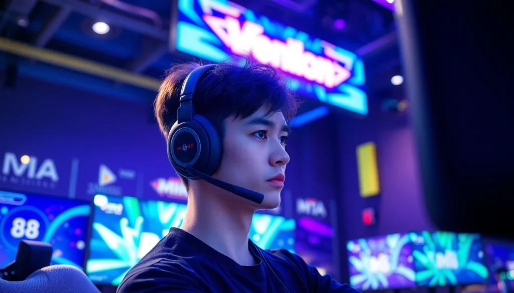 Intense esports player dominating a match, framing the excitement of mm 88 gaming.