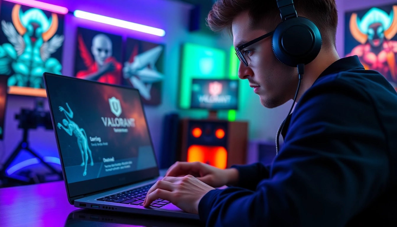 Experience the excitement of a Valorant download on a modern gaming laptop