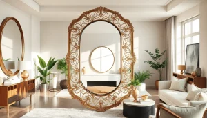 View handcrafted mirrors at https://merithome.co.uk in an elegant home interior setting.