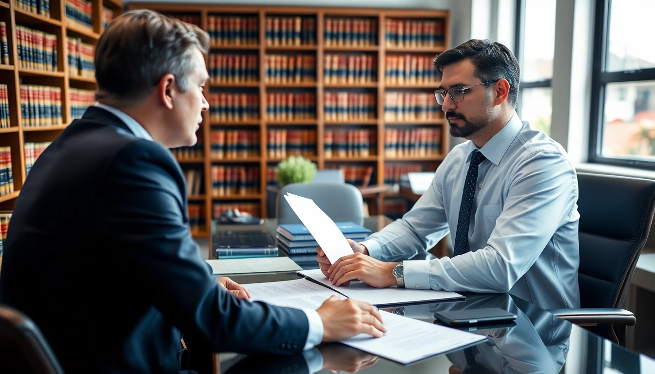 Consultation at https://www.steinhardtlawfirm.com, showcasing an attorney assisting a client in a professional environment.