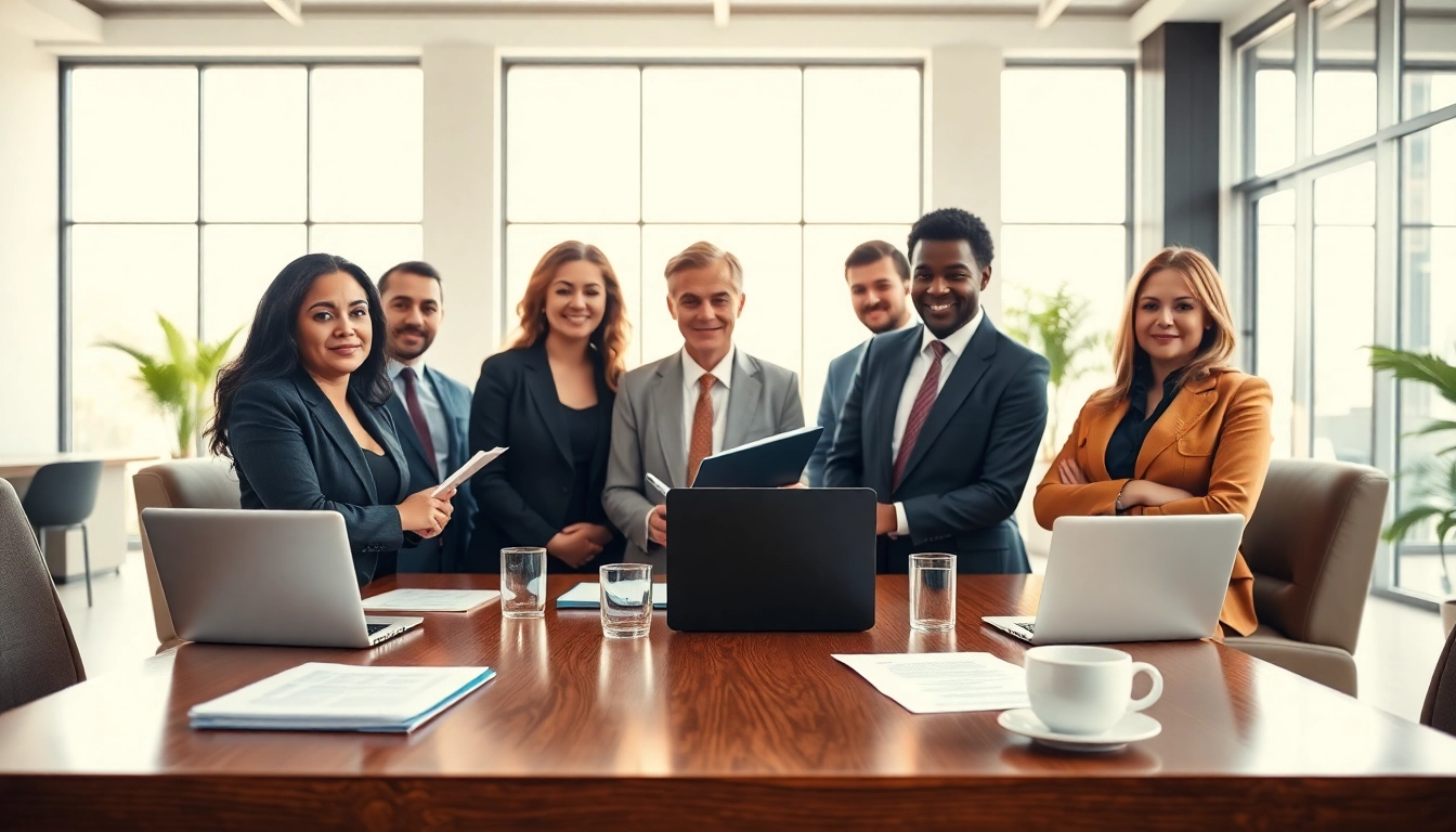 Lawyers collaborating over legal documents at https://www.inmotionlaw.com in a bright office