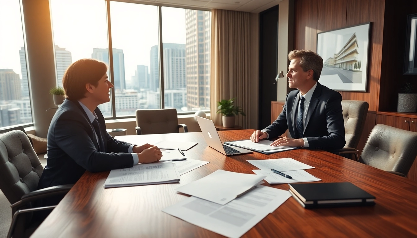 Consultation with real estate attorney at https://www.atlantarealestateattorney.com highlighting legal expertise.