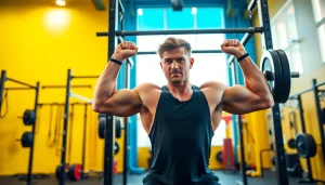 Un athlète démontrant son expertise dans le cage crossfit avec concentration et force.