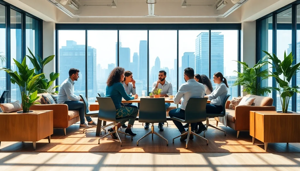 Engaged professionals collaborating in a modern workspace at https://www.shiverhamilton.com, showcasing teamwork.