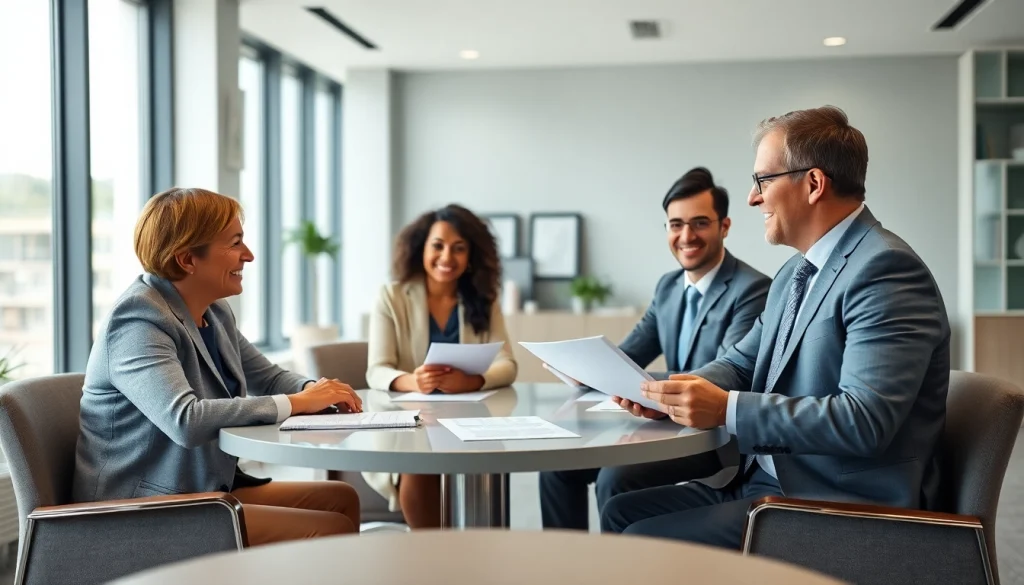 Engaging family law attorneys at https://www.fisher-wilsey-law.com helping clients in a bright office.