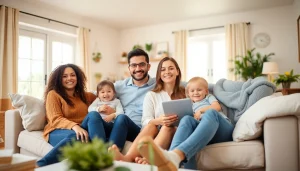 Familie mit Harmonischem Leben in einem gemütlichen Raum von https://sicherlebensraum.de.