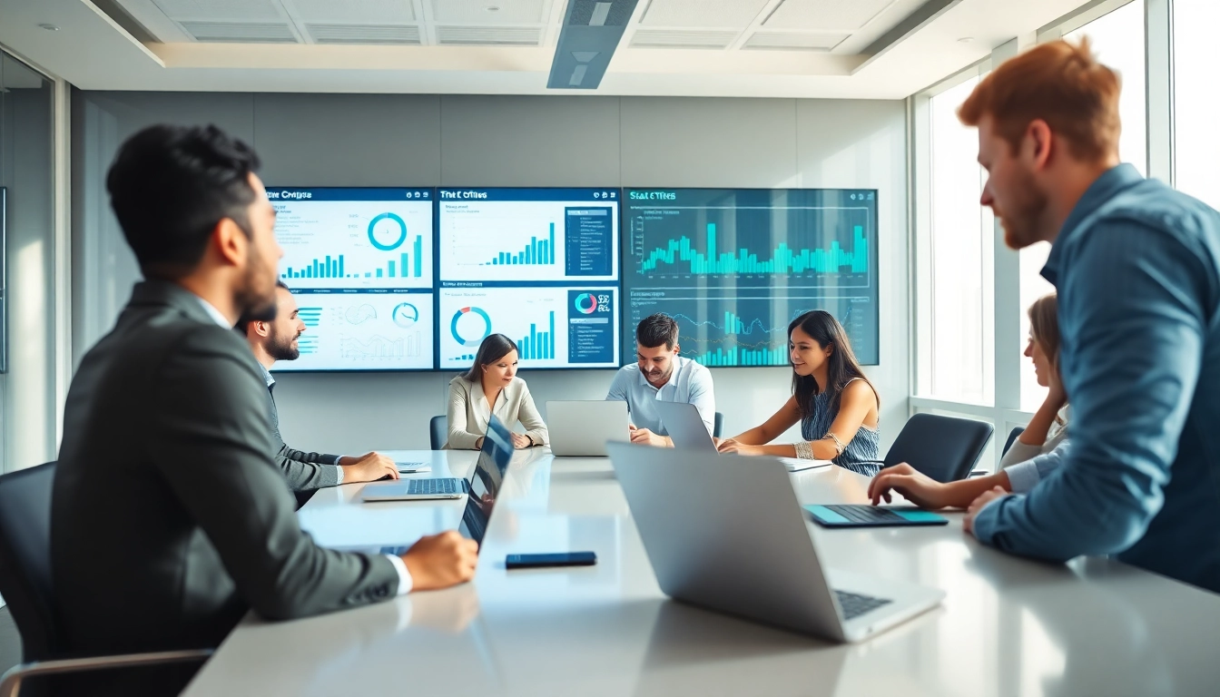 Team discussing Managed Services Fredericksburg in a modern office environment.