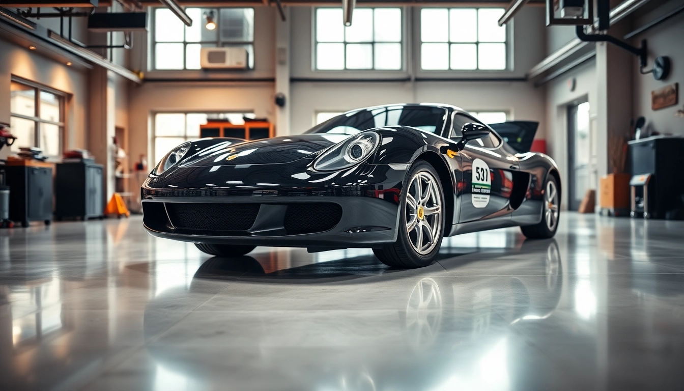 Experience High-end Car Transport with a luxury vehicle in a modern garage setting.