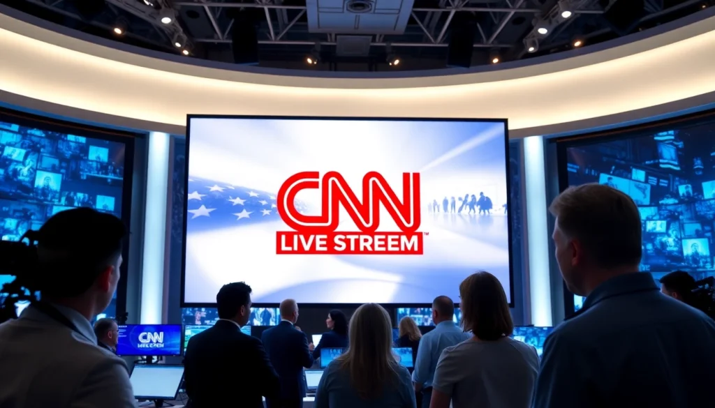 Watch CNN Live Stream with journalists reporting from a vibrant newsroom.