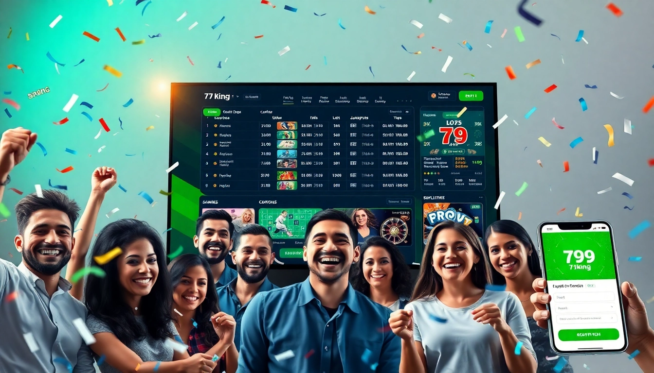 79king online betting platform UI with live odds and celebratory vibes