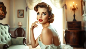 Admire the vintage elegance captured in this pin-up artwork inspired by https://www.esquirevargas.com, showcasing 1940s charm.