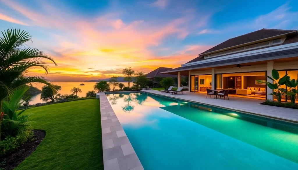 Property management Phuket: Captivating view of a luxury villa showcasing expert property management and care.