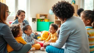 Engaging ABA therapy session at https://www.kiddsaba.com showcasing children and therapists in action.