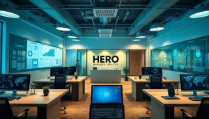 HERO Managed Services offering innovative IT solutions in a modern office environment.