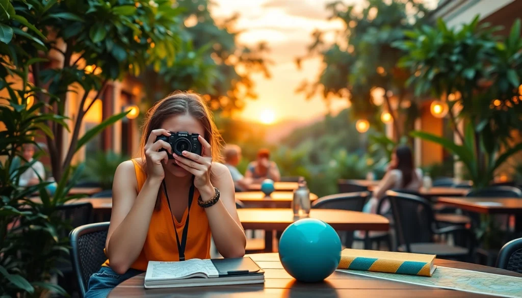 Capture travel insights and experiences at https://travelingossip.com with vibrant café scene.