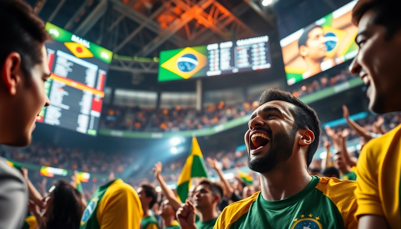 Experience the thrill of the best sportsbooks in Brazil with vibrant sports betting atmosphere.