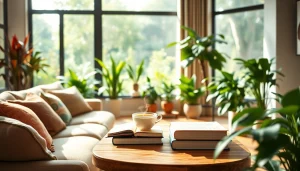 Gestalte eine einladende Atmosphäre im Wohnzimmer mit Pflanzen für https://sicherlebensraum.de