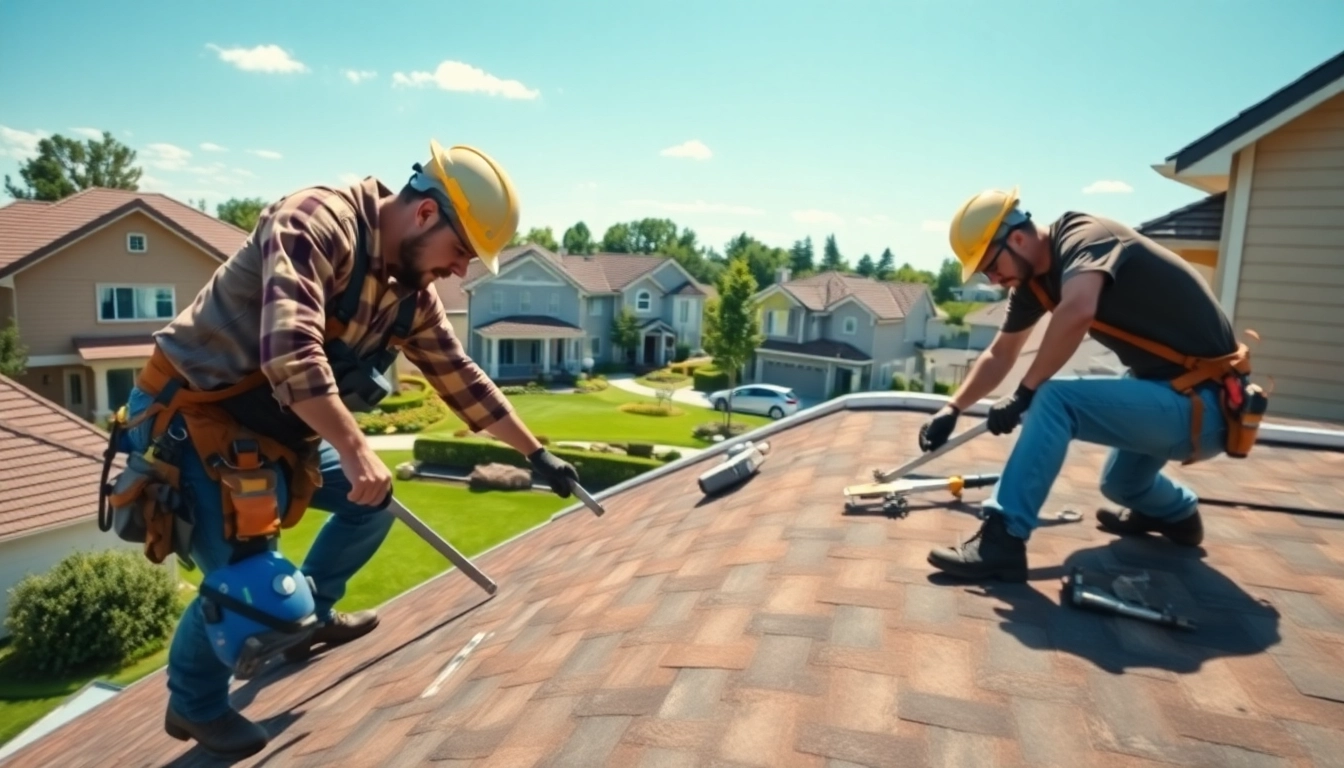 Twin Shield Roofing professionals expertly installing high-quality roofing materials on a home.