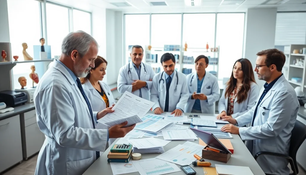 Healthcare professionals collaborating on the ADAPTABLE Aspirin Study, examining dosage safety and effectiveness.