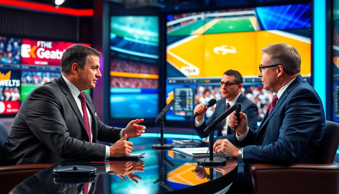 Engaging sports analysis at sportsbytes.com.ph showcasing dynamic discussions and vibrant studio backdrop.