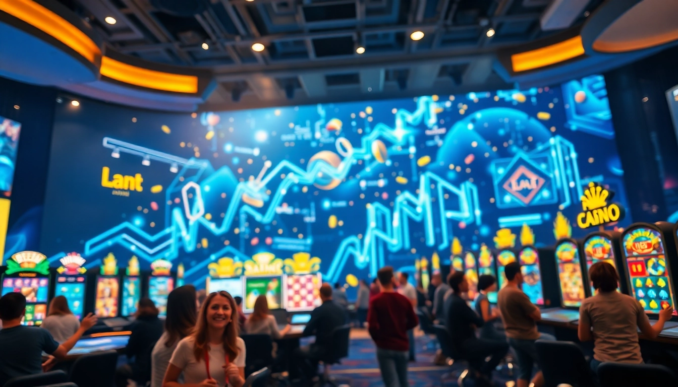 Gamblers enjoying diverse gaming options at https://mm88bc.com/, showcasing excitement and engagement in a vibrant digital environment.